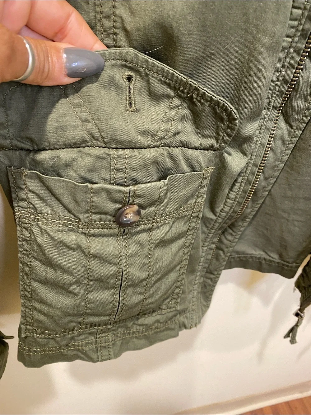 Express Olive Green Military Field Jacket Sz M